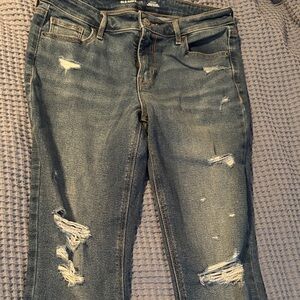 Old Navy Women's Ripped Blue Skinny Jeans